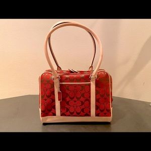 New Coach Signature Purse in Red